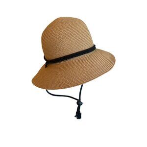 Furtalk Womens Wide Brim Straw Hat Adjustable Chin Strap Sun Garden